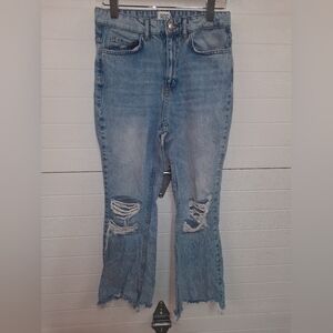 BDG Light Blue Distressed Cropped Jeans